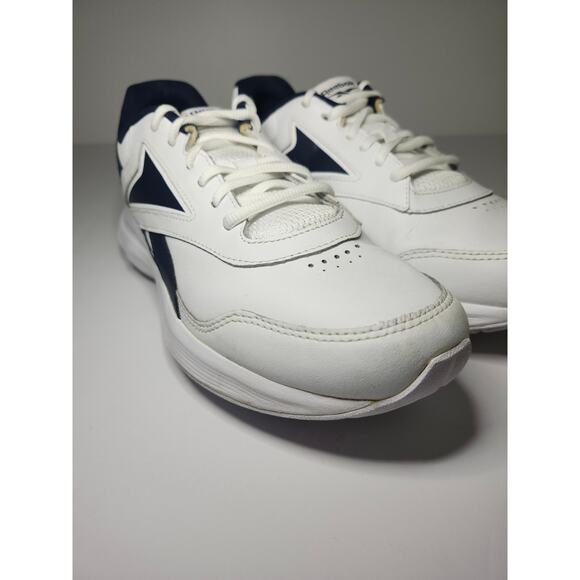 Reebok Men’s Walk Ultra 7 White Navy Sz 8.5 Leather Athletic Sneaker DMX Max main image 14